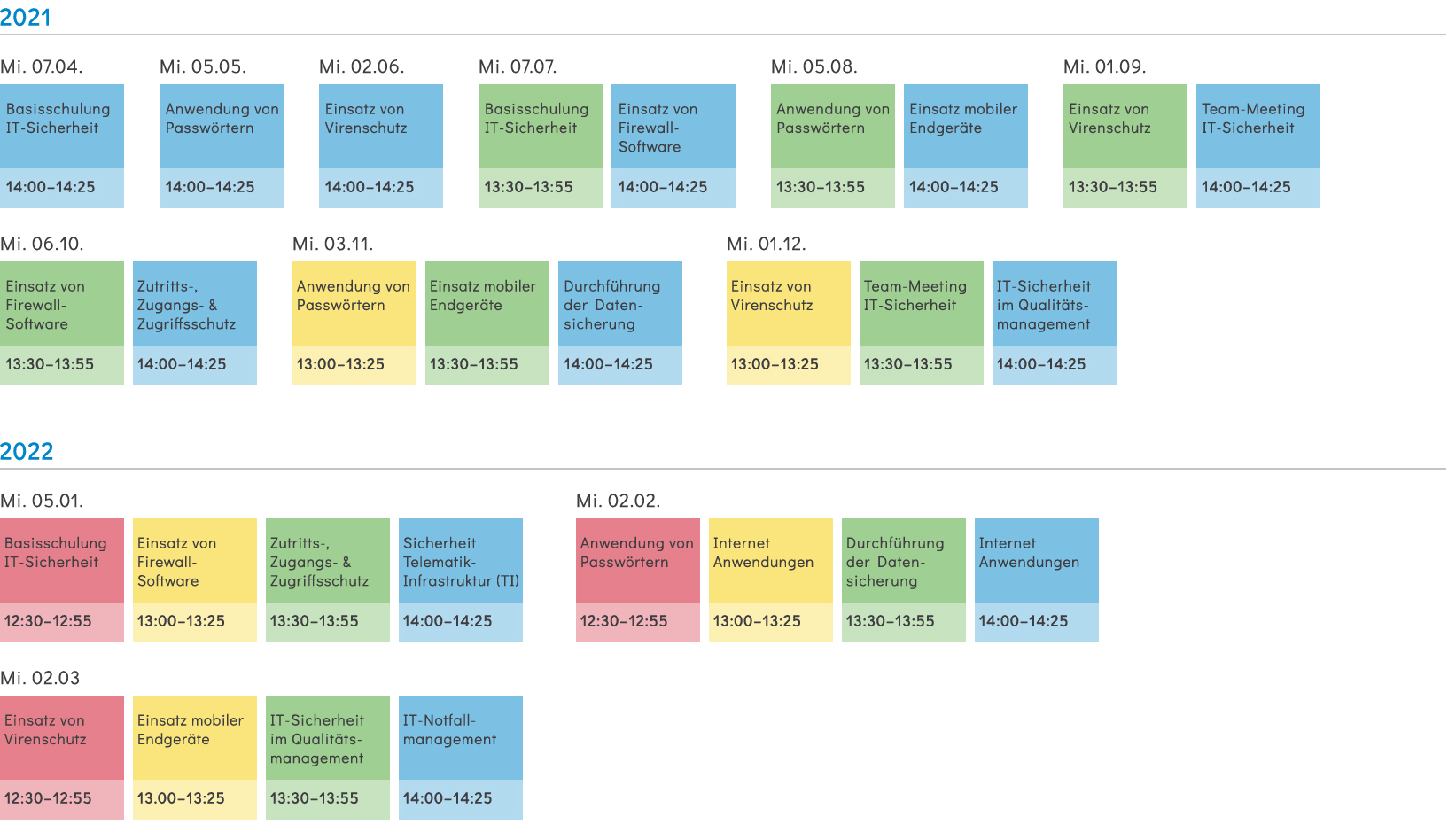 Webinar-Kalender